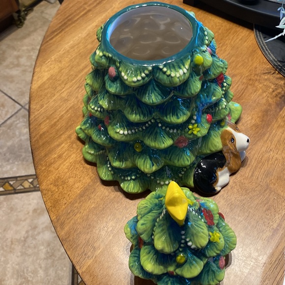 Pioneer woman WISHFUL WINTER HOLIDAY stoneware cookie jar NWT - Picture 5 of 6